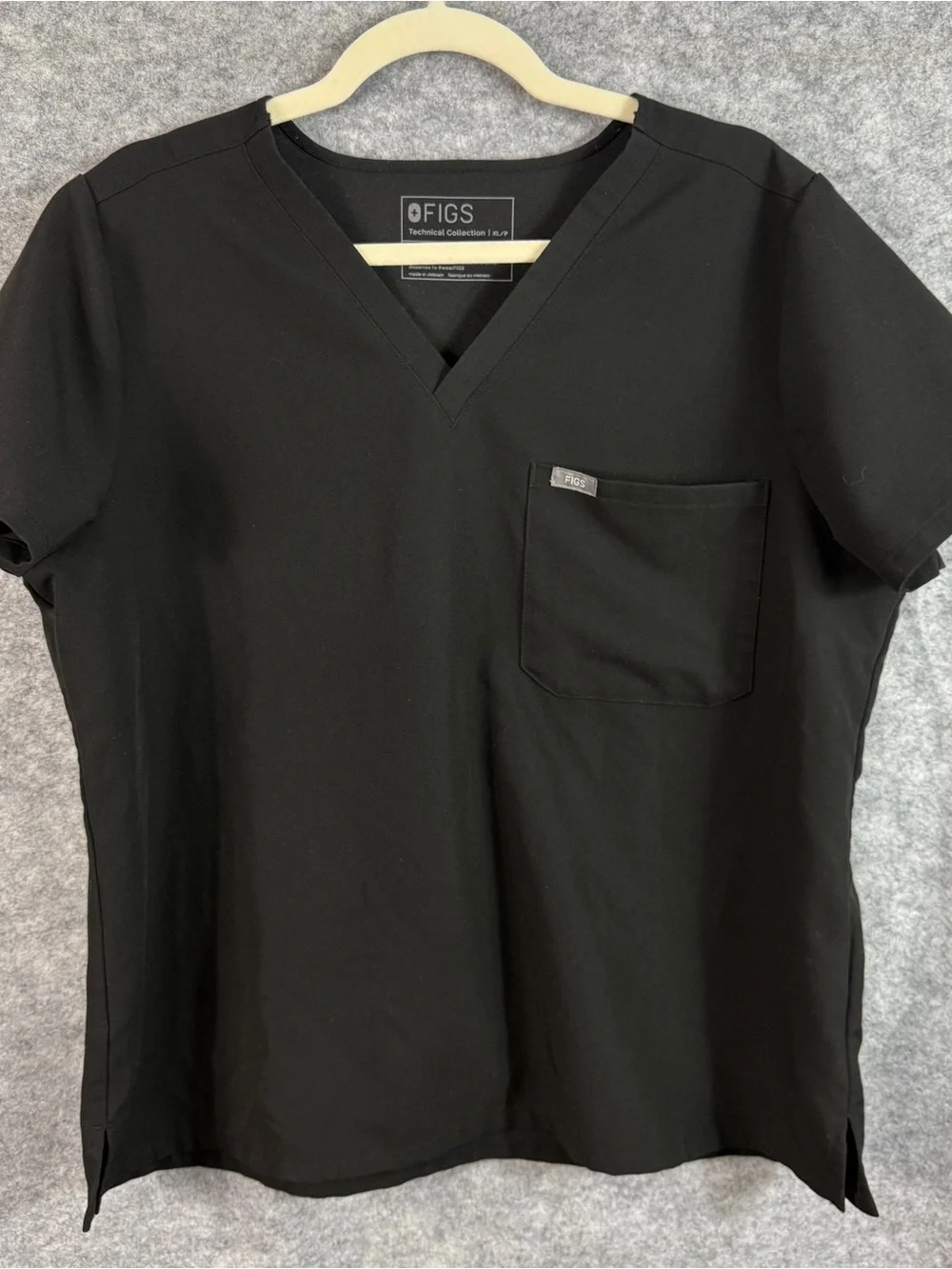 FIGS Technical Collection Women’s XL Black Solid Medical Scrub Set Top & Pants